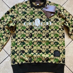 BAPE X COACH CREWNECK BEIGE